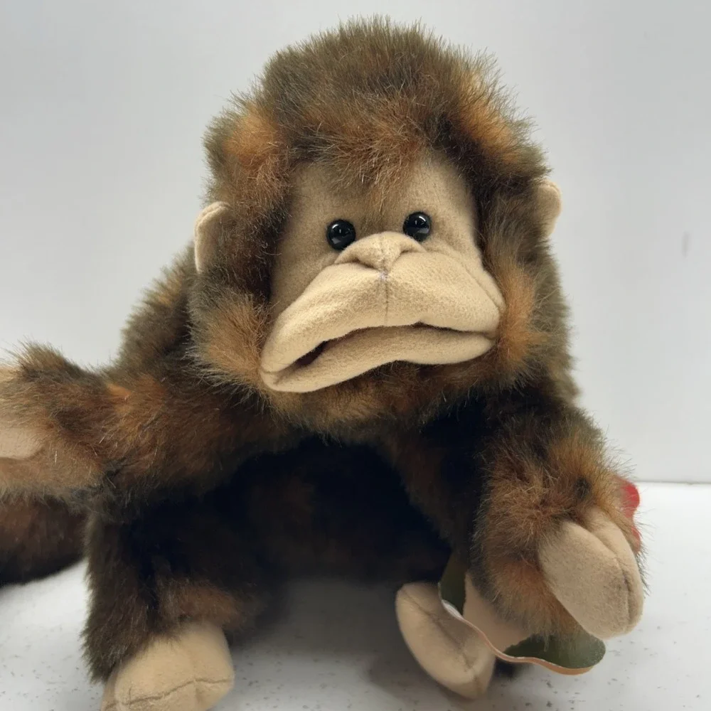 NWT Folkmanis Monkey Hand Puppet Plush Brown Stuffed Animal Collectible‎ Toy